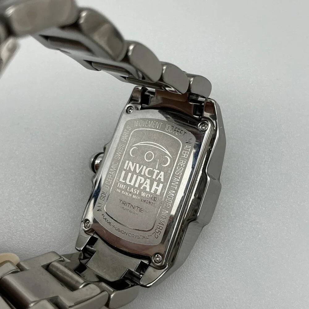 Invicta Lupah 1852 Womens Watch 29mm White Dial Stainless 14852 New Battery 6